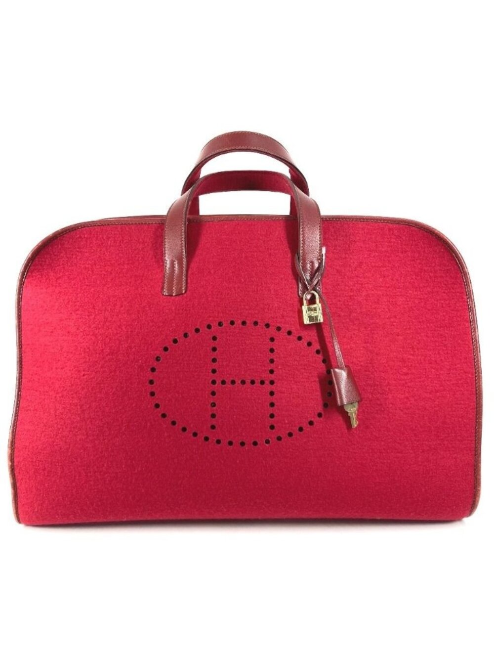 Hermes Boston Bag Hoodie Felt Red